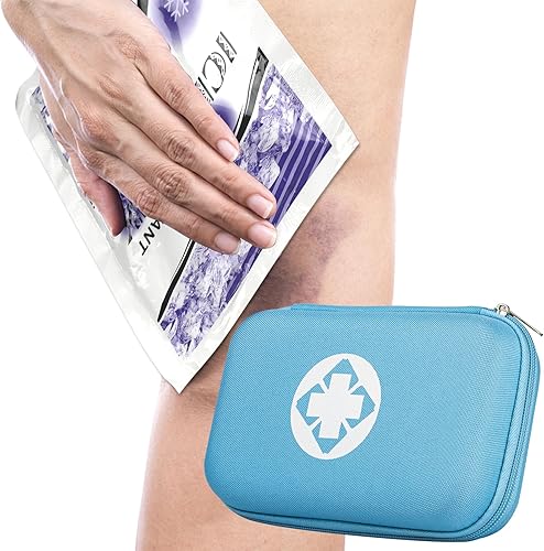 Miniatura 4 de Kit de primeros auxilios de supervivencia para auto-hogar, kit de emergencia, color azul, 273 piezas de equipo, suministros de viaje, set de