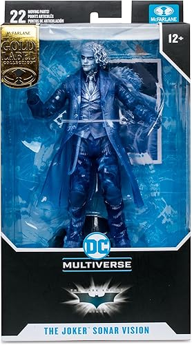 Miniatura 8 de McFarlane Toys Batman The Dark Knight Trilogy The Joker Sonar Vision Gold Label SDCC 2023 Figura exclusiva