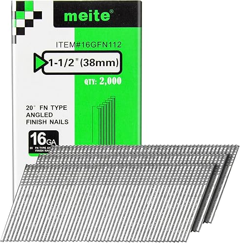 Vista 38 de meite Clavos de acabado en ángulo de calibre 16 de 2-1/2 pulgadas, clavos de acabado galvanizado de 20 grados para pistolas eléctricas o neumáticas
