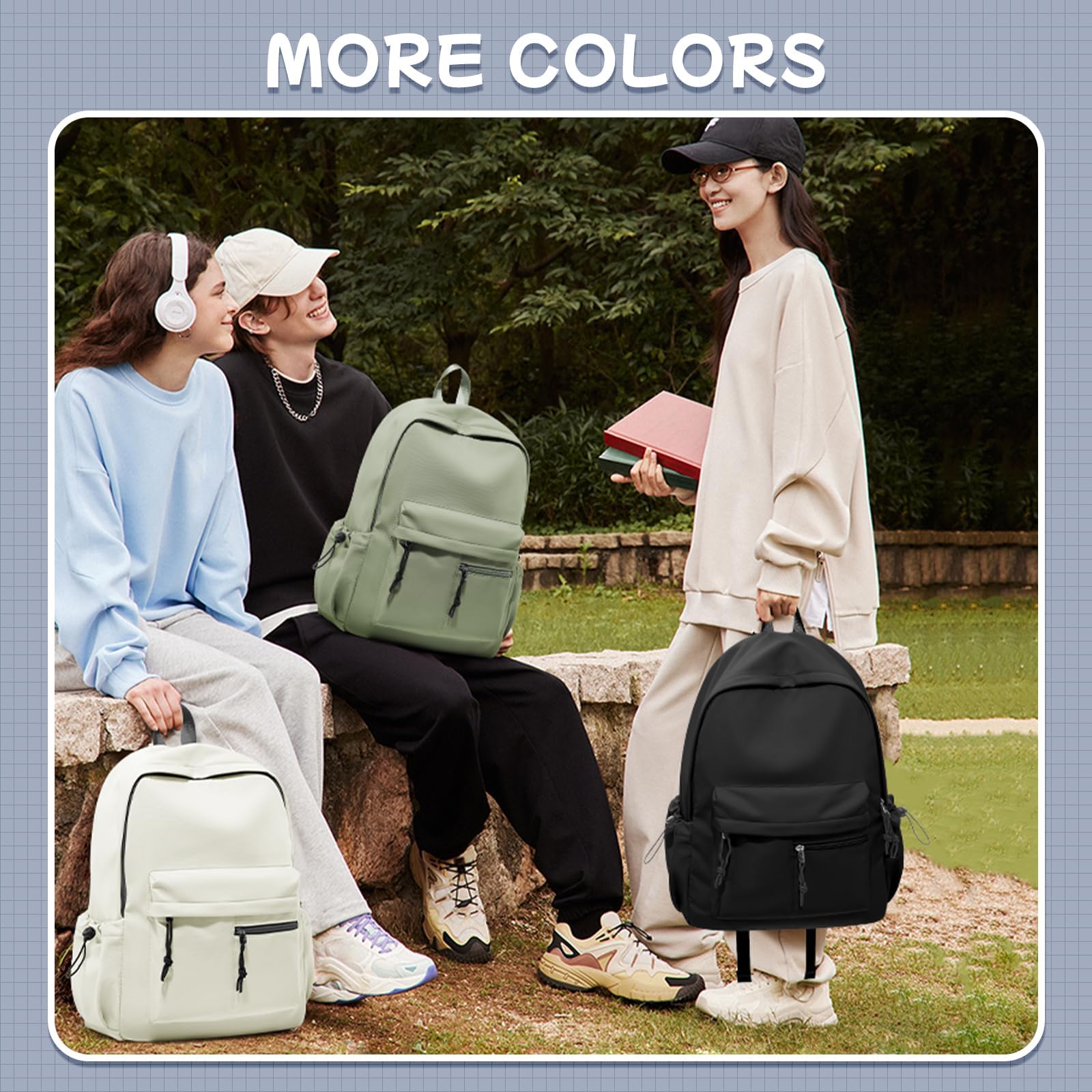 HYC00 Zaino Scuola Superiore Ragazza,Zaino da Scuola Media Ragazzo Zaino Università Leggero Resistente all'acqua College Casual Daypacks, Zaino PC 14 Pollici Zaini Scuola Cartella Adolescente