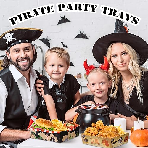 Miniatura 24 de Mifoci 36 piezas de basura para camiones de basura, decoraciones de fiesta de cumpleaños, bandejas de papel de alimentos de 5 libras, bandeja