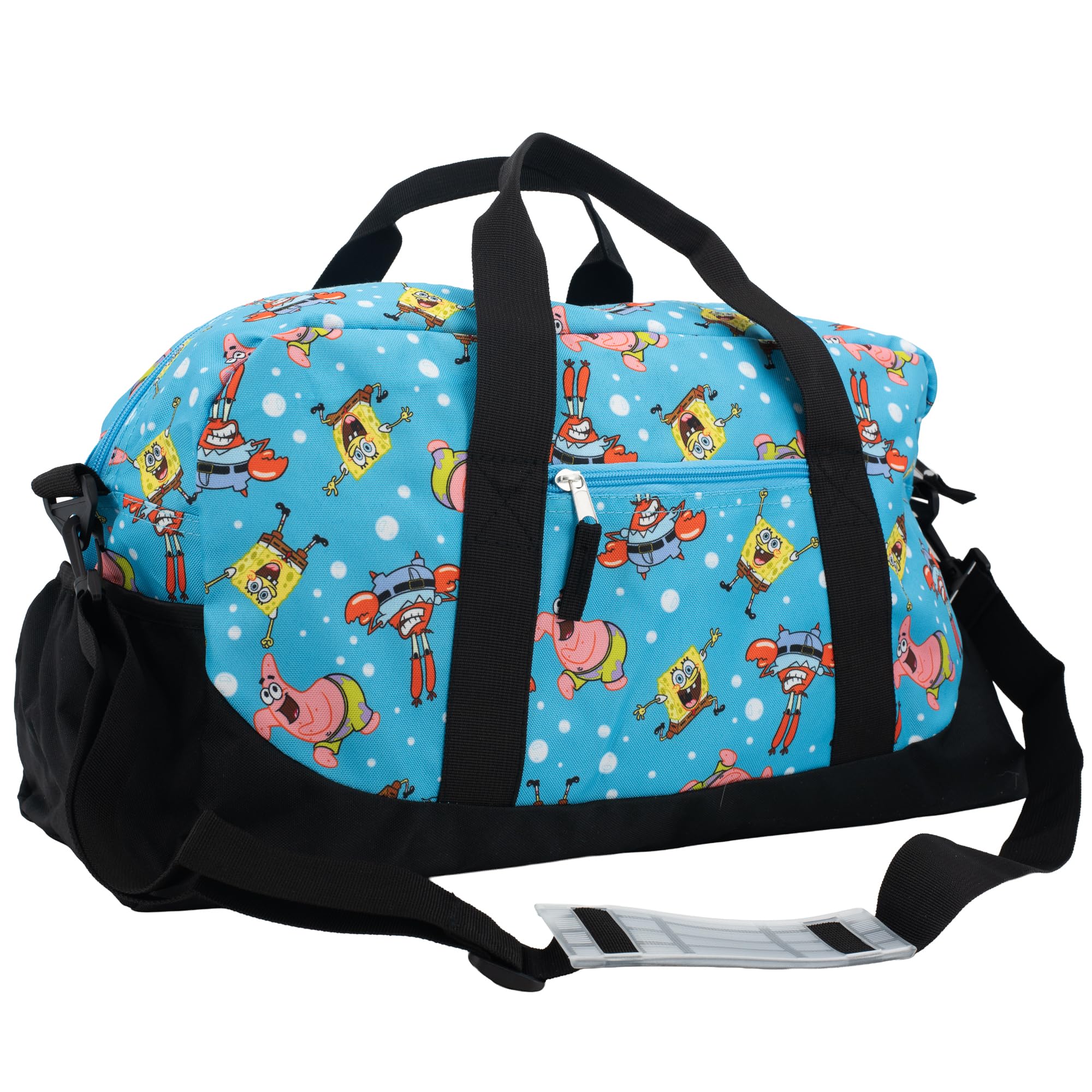 Reisetasche mit Figuren, 40 cm Tasche für Übernachtungen und Wochenendtrips für Mädchen, auch als Tanztasche geeignet., Spongebob, 16" x 10" x 6.5"