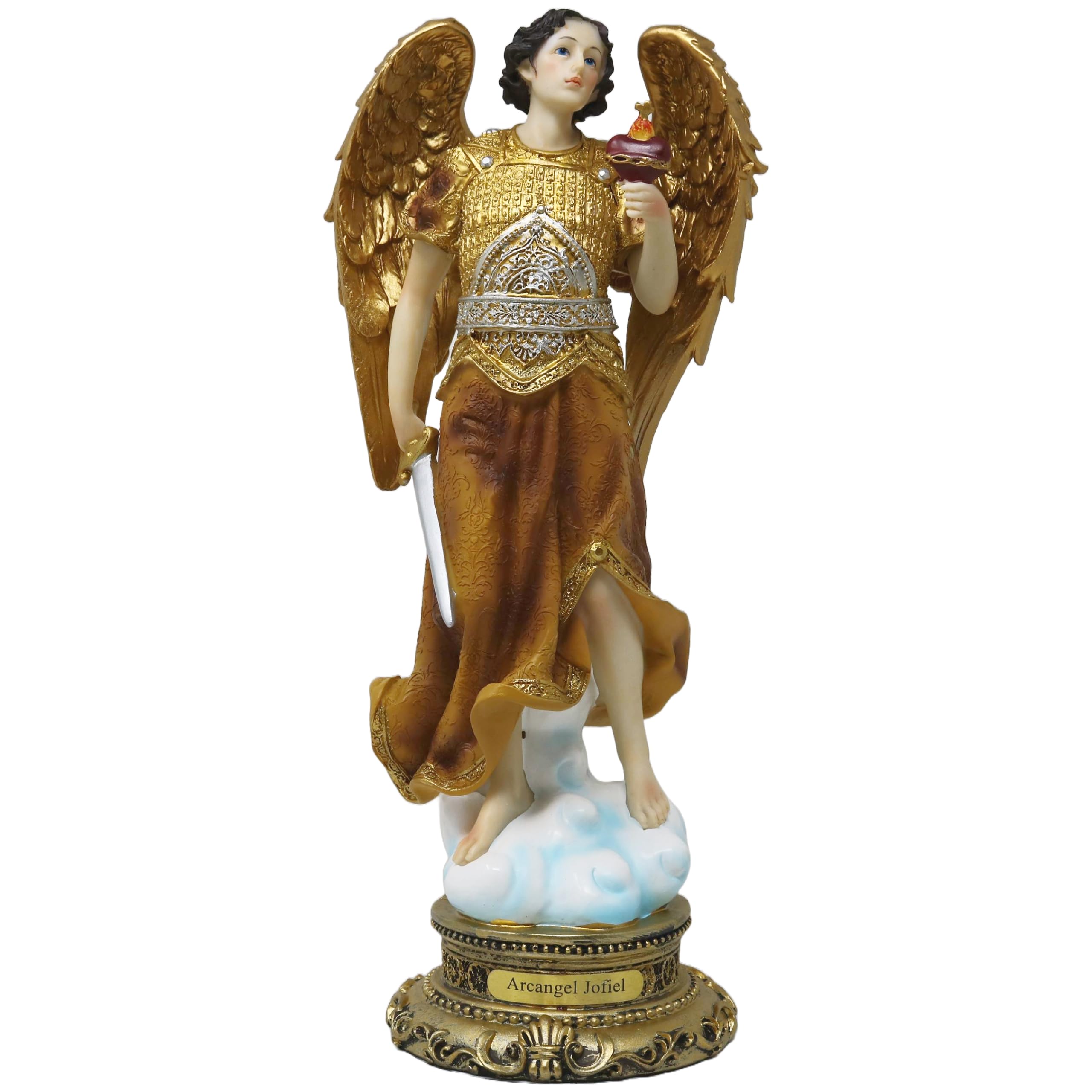 Cannan Arcángel Jofiel 12.5" Arcángel de la Sabiduría, la Comprensión y el Juicio Religious Figure Archangel Jofiel