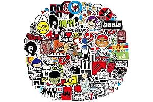 Classic Rock Band Stickers for Adults Pack, 100 PCS Vinyl Decals for...