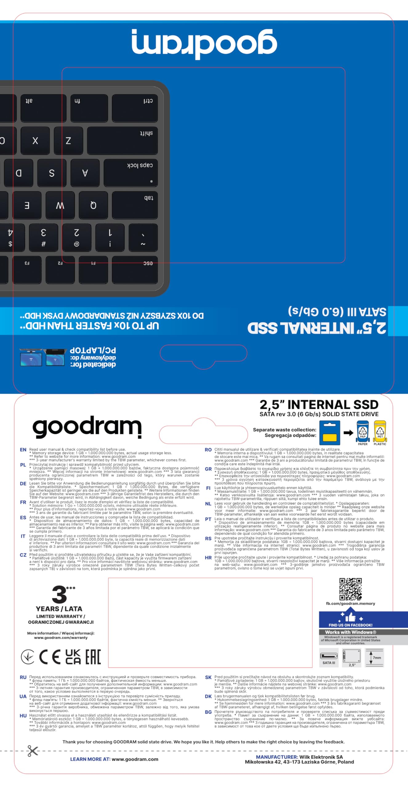 Goodram CX400 Gen.2 2.5" 128 GB Serial ATA III 3D TLC NAND