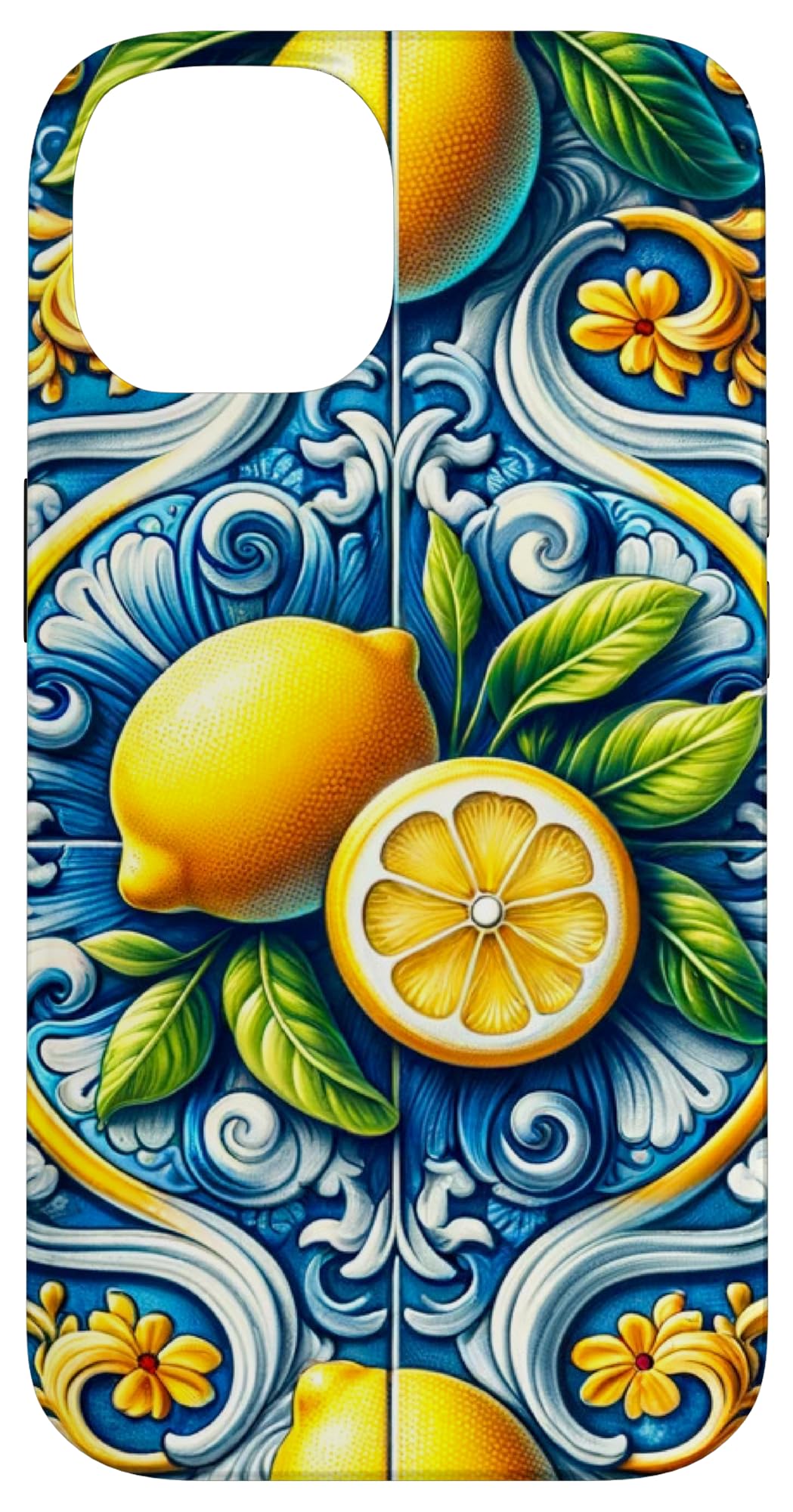 Sicilian,Italian,summer,tiles,citrus,mosaic,majolica art Case for iPhone 14