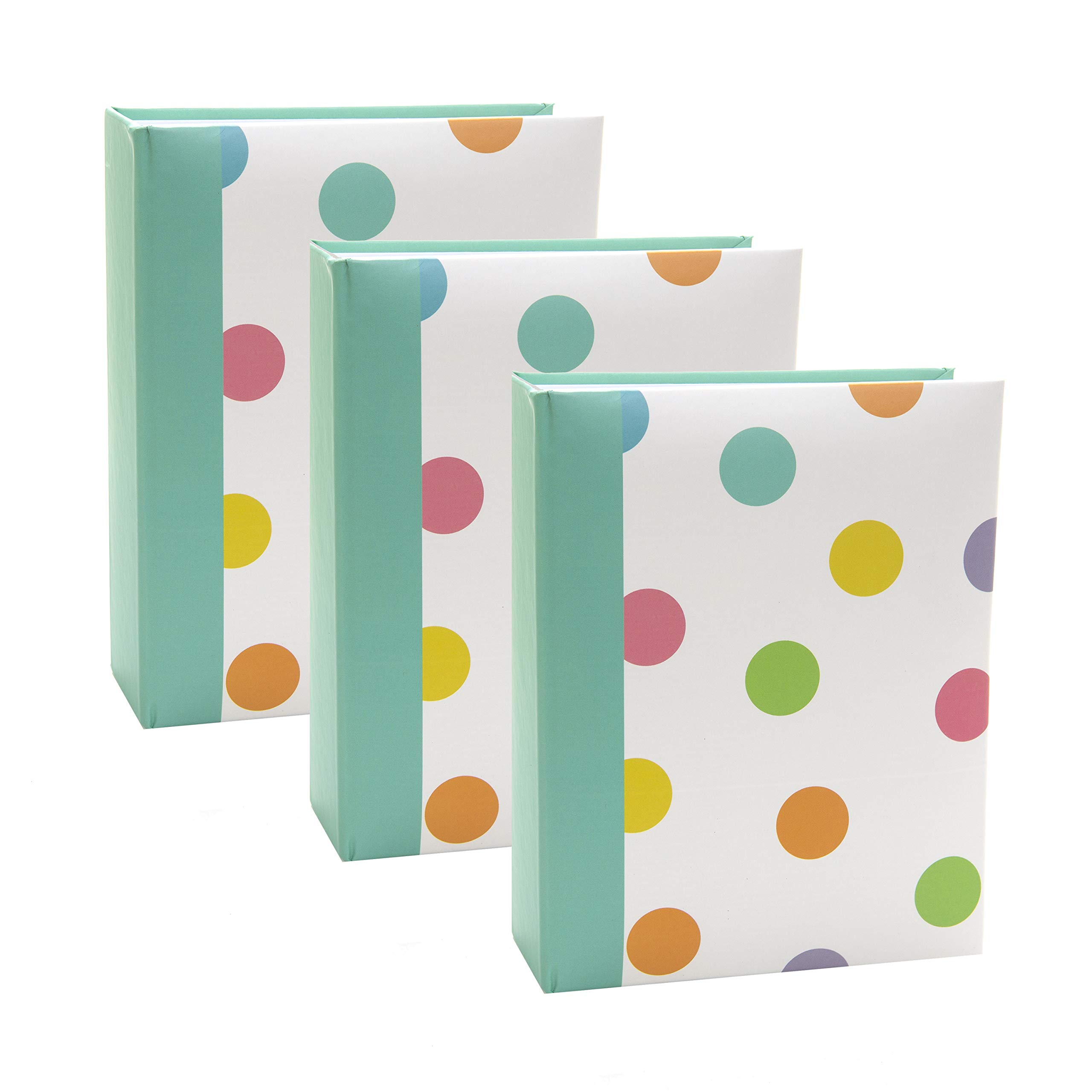 Kenro Colourful Spots Box Of 3 Candy Spot Colourful Small Photo Album For 100 Photos 7X5 Inch / 13X18cm Teal - Cn104sp