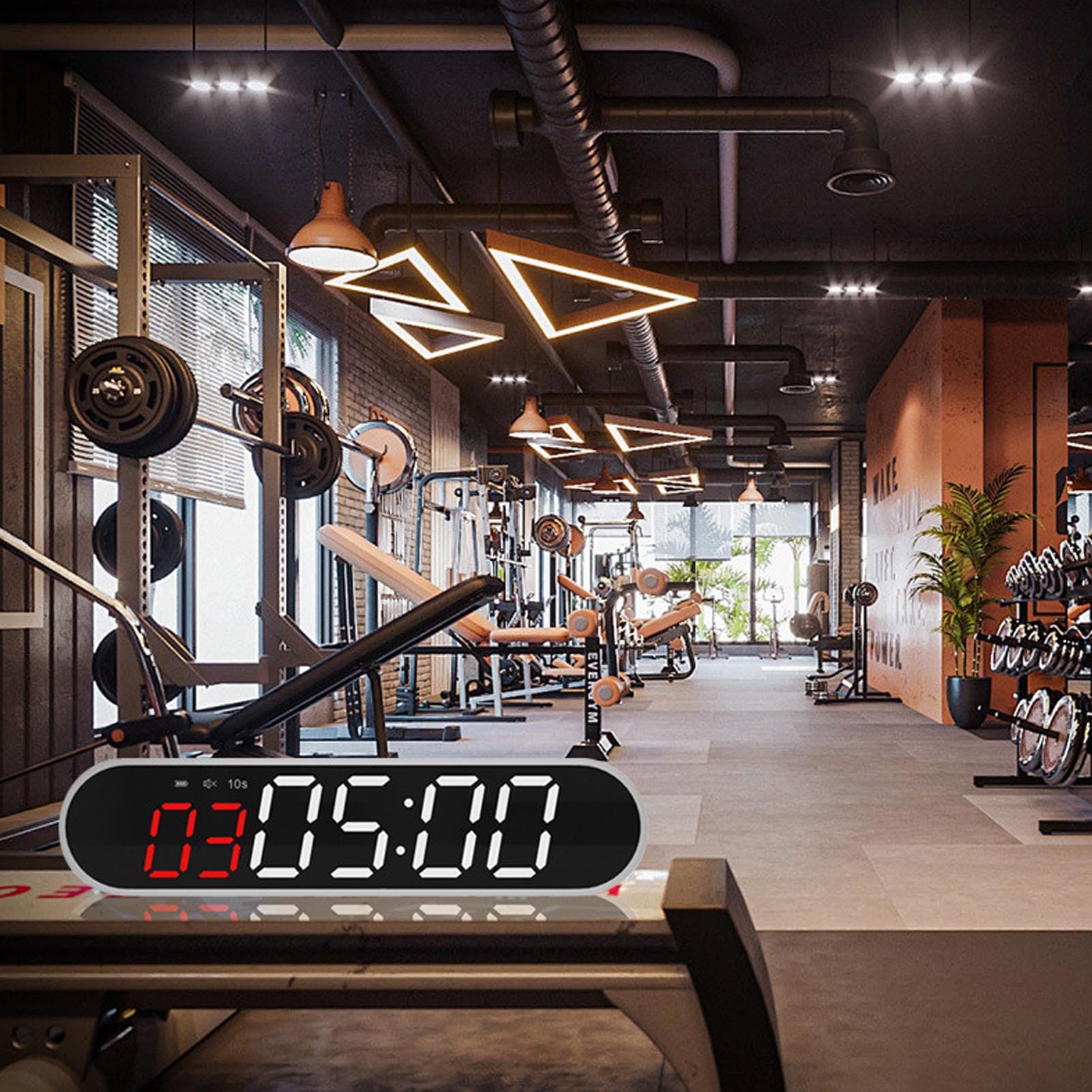 Chronomètre Portatif à Distance de Séance D'entraînement de la Minuterie 1500mAh de Forme Physique D'intervalle | Aimant puissant intégré pour un montage facile.10 modes d'entraînement : Tabata, HIIT, EMOM, compte à rebours, chronomètre