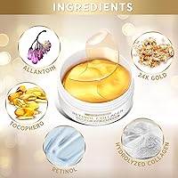 Vista 3 de VELAMO ADVANCED Parches para debajo de los ojos: Máscara debajo de los ojos de oro de 24 quilates para hinchazón - Parches de retinol Patchology