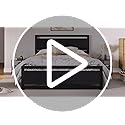SHA CERLIN Full Size Bed Frame with Modern Headboard, Heavy Duty Platform Metal Base with Square Footboard and 13 Strong Slats Support, No Box Spring Needed, Brown