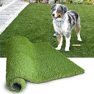 Artificial Grass Deluxe Fake Grass Turf Mat with Drainage Holes Realistic Faux Grass for Patio La...
