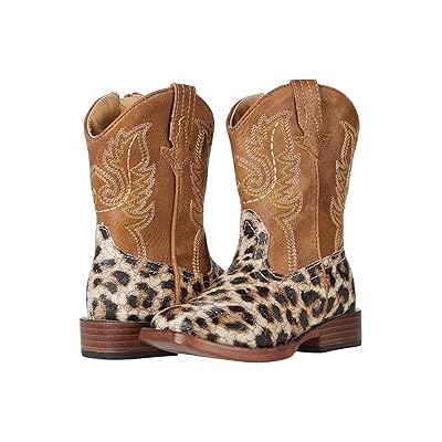 Roper Kids Glitter Leopard (Toddler) Girls Shoes Tan