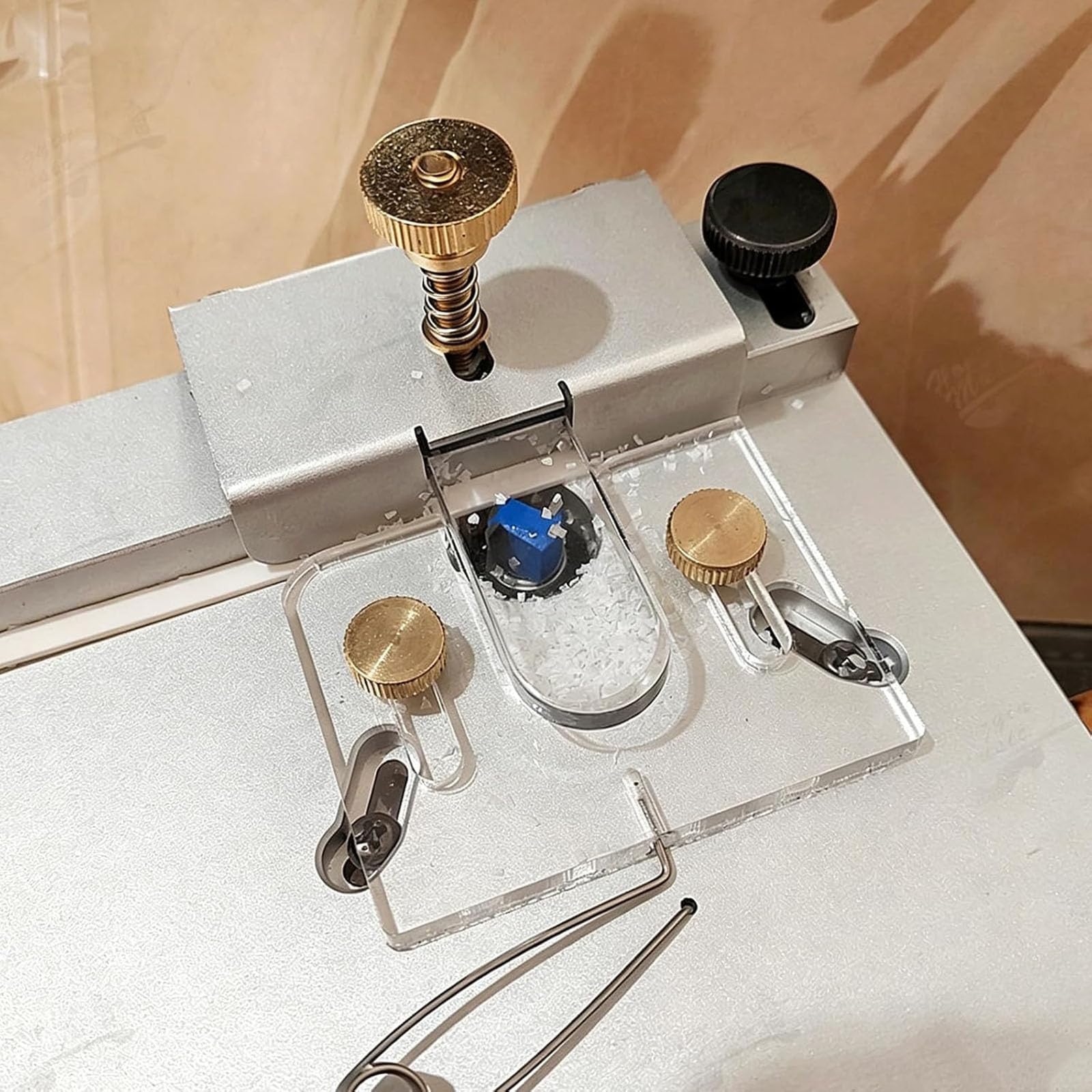 Abrazaderas de borde para fabricación de guitarras, abrazaderas de corte de aleación de aluminio para reparación de guitarra eléctrica acústica, herramienta de bandas de borde ABS