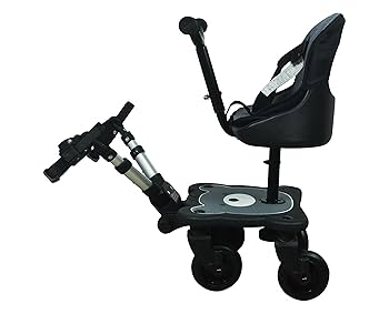 Englacha 2-in-1 Cozy 4-Wheel Rider, Black - Child Rider