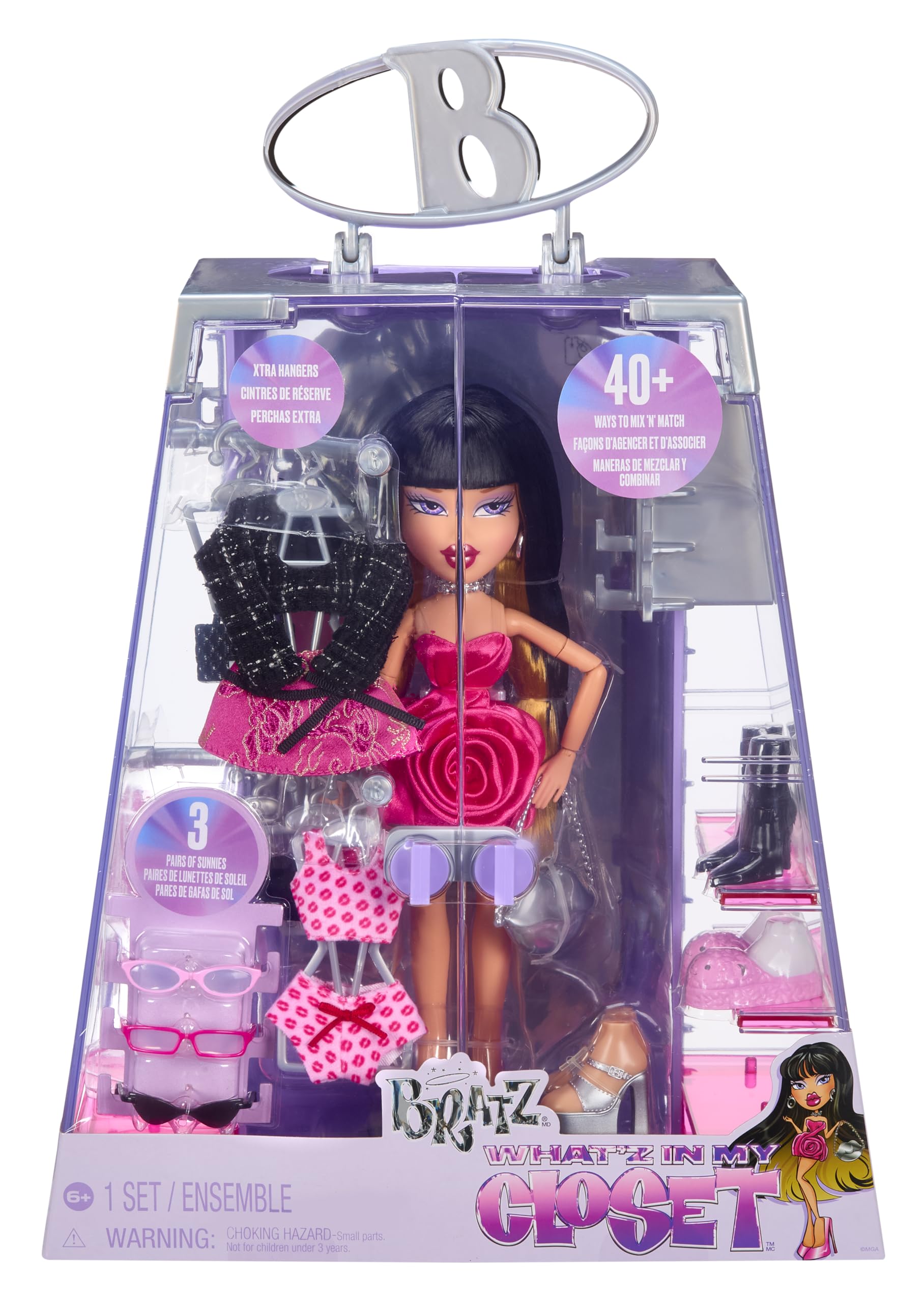 Bratz What'z In My Closet Playset - Dana Fashion Doll with 40 Plus Outfits