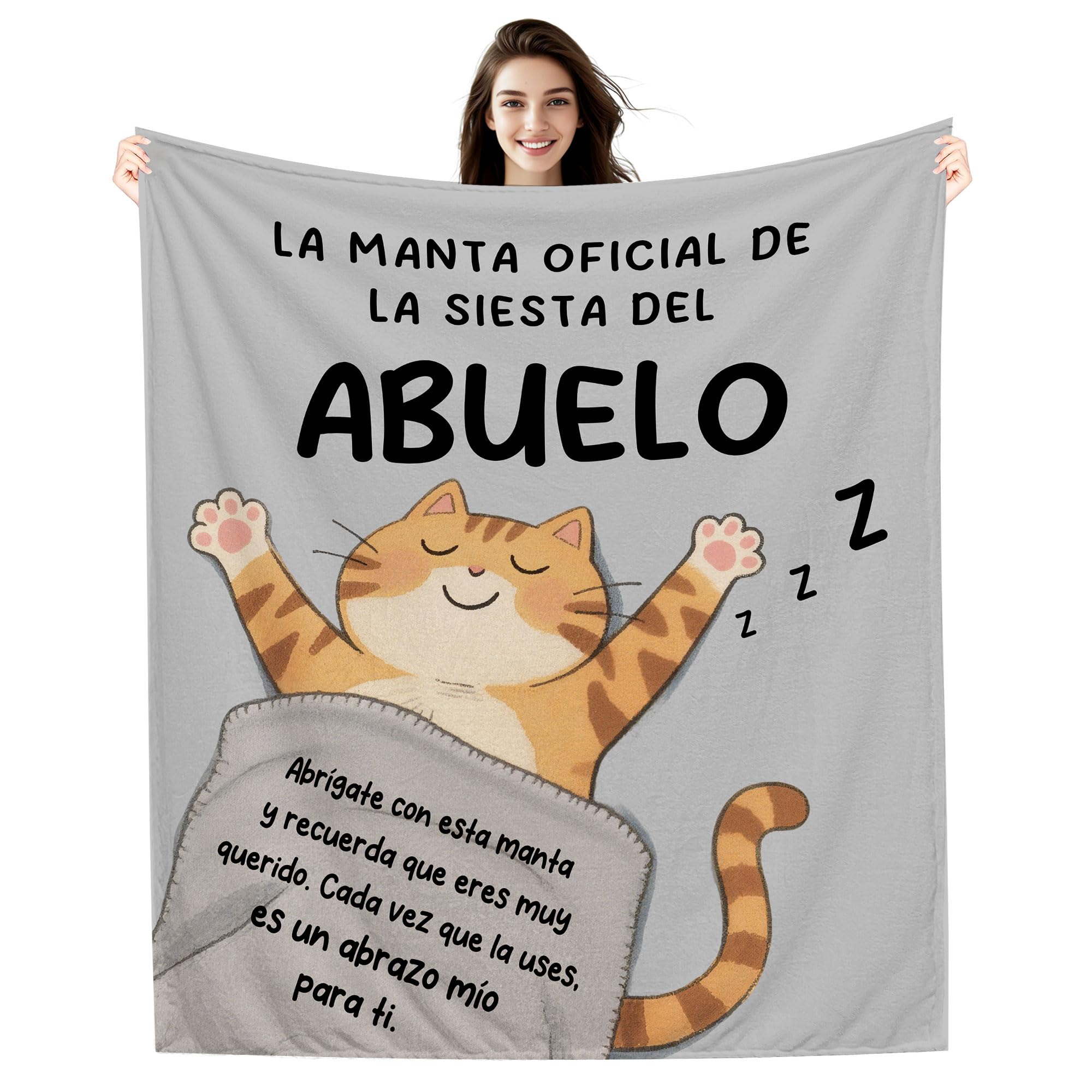 Amorea La Manta Oficial de la Siesta del Abuelo Manta para el Abuelo de Parte de su Nieta y su Nieto Cumpleaños Día del Padre Recuerdo