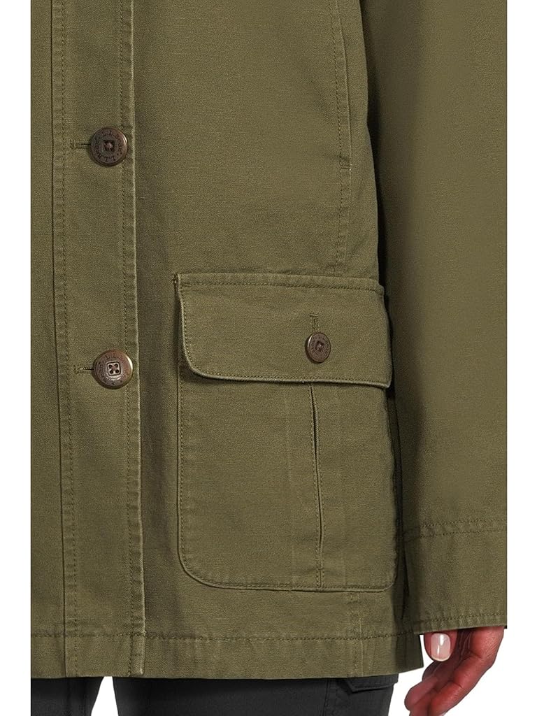 Green L.L.Bean Adirondack Barn Coat Flannel-Lined