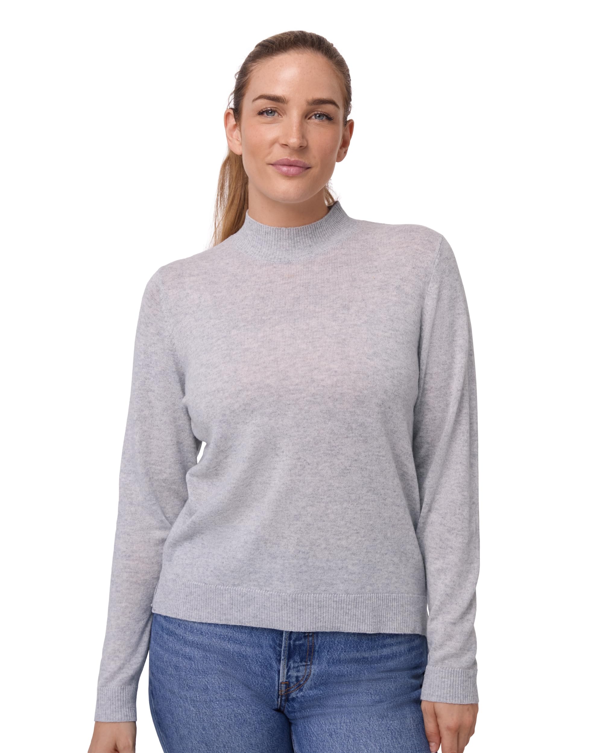 DANISH ENDURANCE Merinowolle Pullover mit Kaschmir, Premium Strickpullover Damen mit Stehkragen, Luxuriös & Weich, Wollpullover Damen