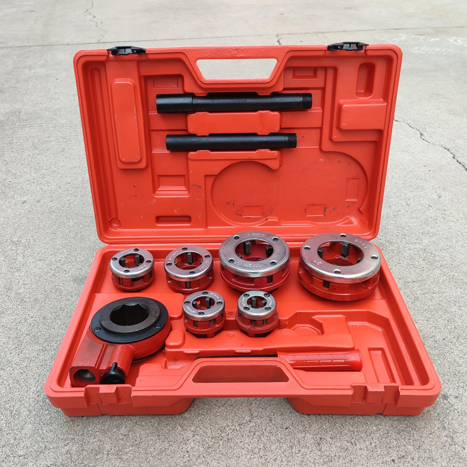 Kit de herramientas de roscado de tuberías, juego de instalación de operaciones manuales para varias herramientas de roscado manual, herramienta de fontanería profesional