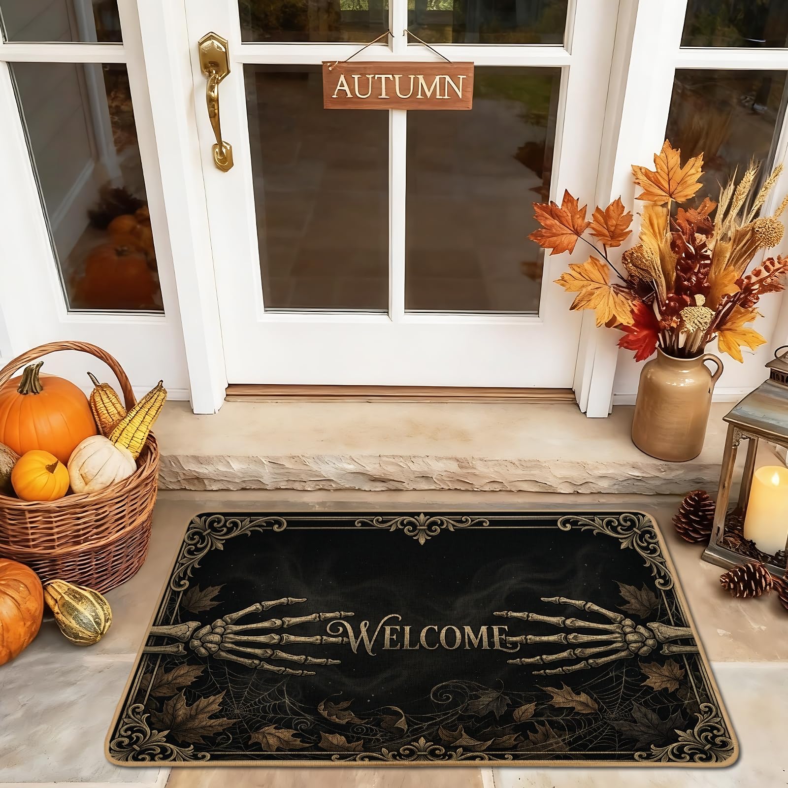 Paillasson de bienvenue automne pour entrée de maison