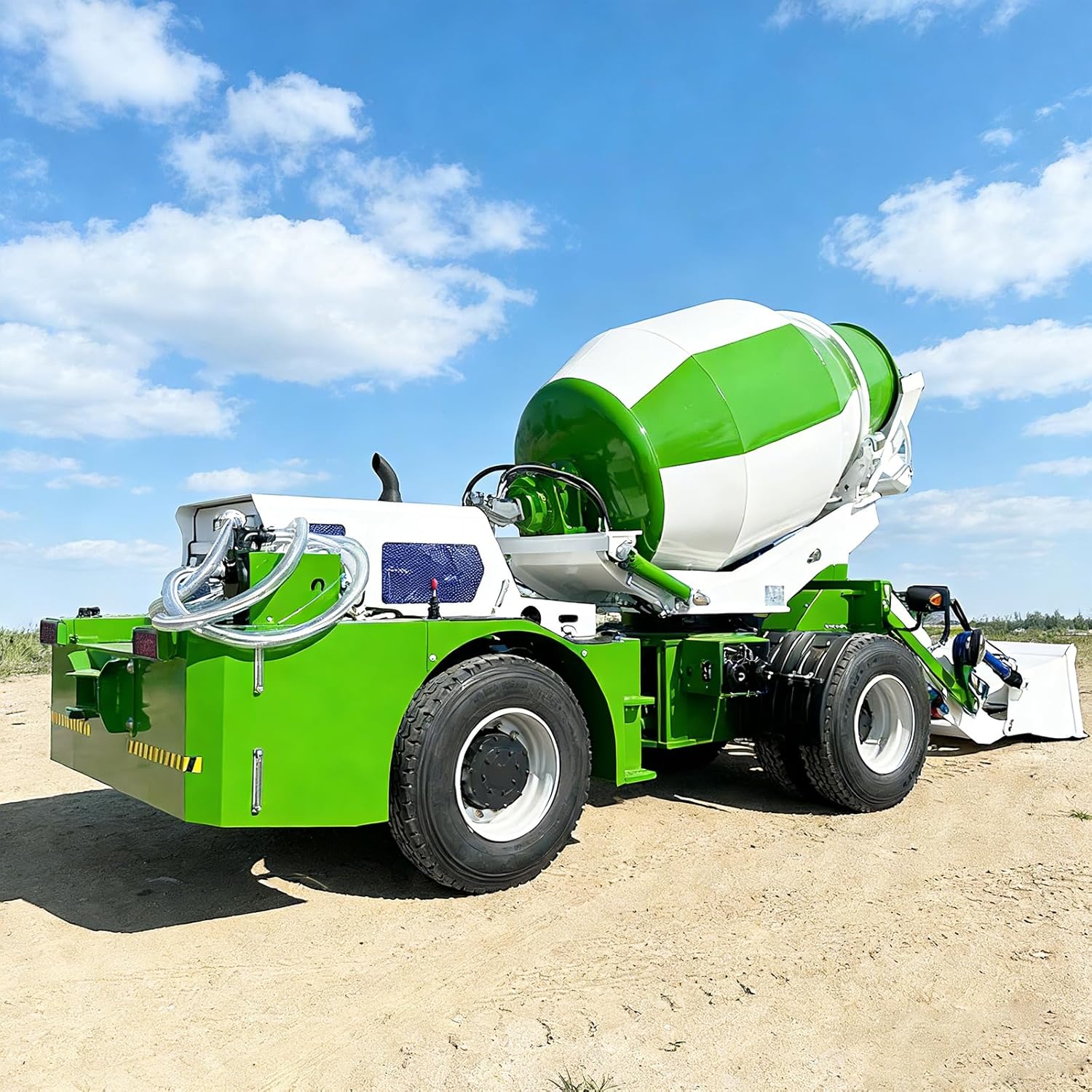 Self Loading Concrete Mixer Truck 1.8–4.0m³ | 4x4 Automatic Cement Mixing Machine with Loader | Mobile Off-Road Concrete Mixer for Construction Sites