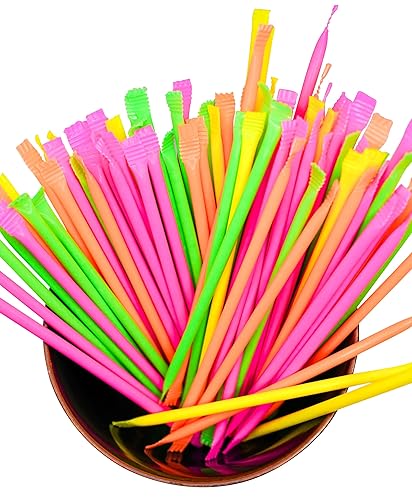 Miniatura 2 de Mini pajitas de caramelo de neón rellenas ácidas, 480 pajitas de caramelo con sabor dulce y agrio, bolsa de 25 onzas