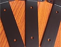 Vista 7 de Paquete de 16 - Soporte de estante en L oculto negro de 6 pulgadas (1/5 pulgada de grosor) Soportes de estante flotante de hierro Soportes de metal