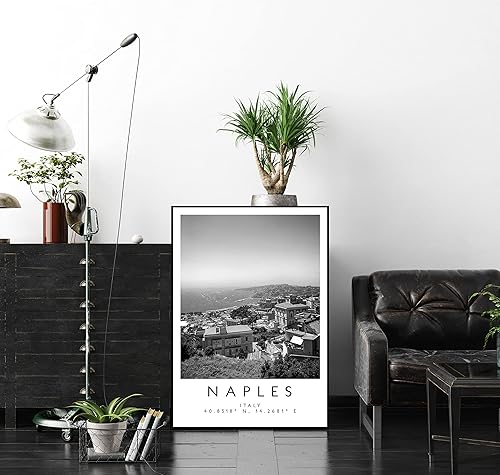 Miniatura 2 de Impresión de Nápoles, póster de Nápoles, arte de pared de viaje, impresión de viajes, impresión de Italia, decoración de viajes, arte en blanco y