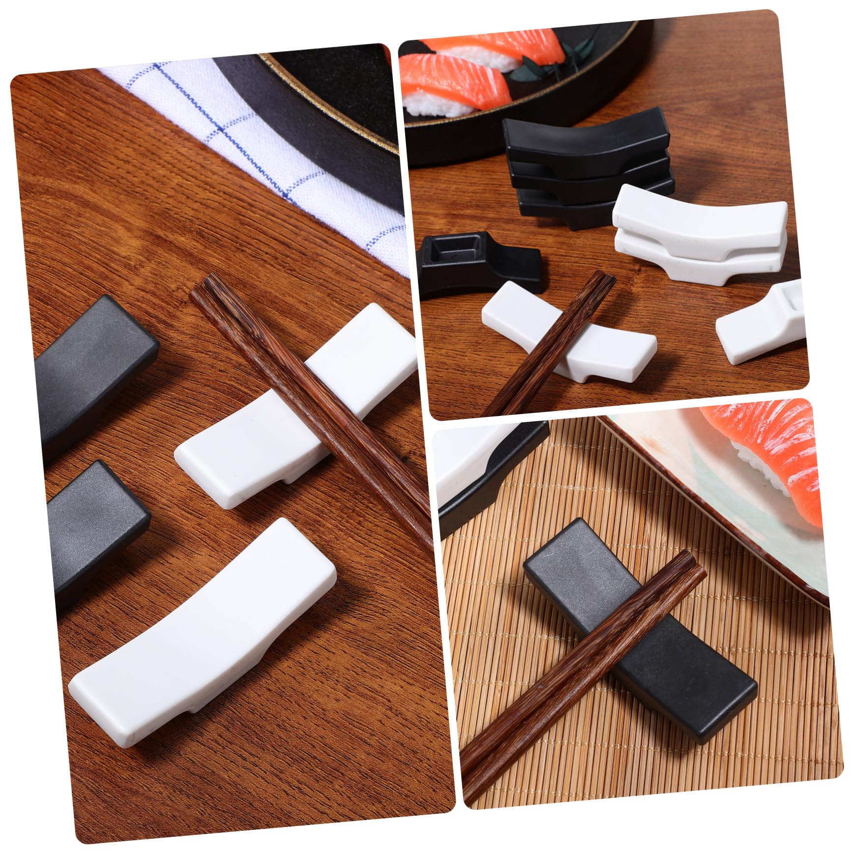 COLLBATH 8 Pcs Japanese Tableware Chopstick Rest Chopstick Holders Desktop Fork Rest Metal Chopsticks Holder Cutlery Rest Metal Chopstick Rest Chopstick Holder for Table Spoon Rest Alloy