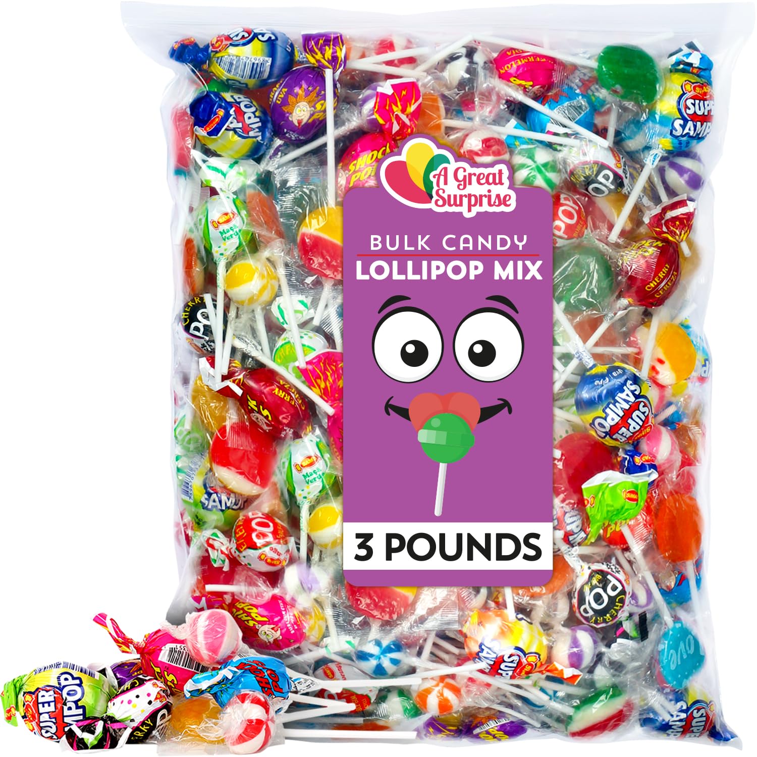 Lollipop and Suckers Candy Assortment 3 Pounds Parade