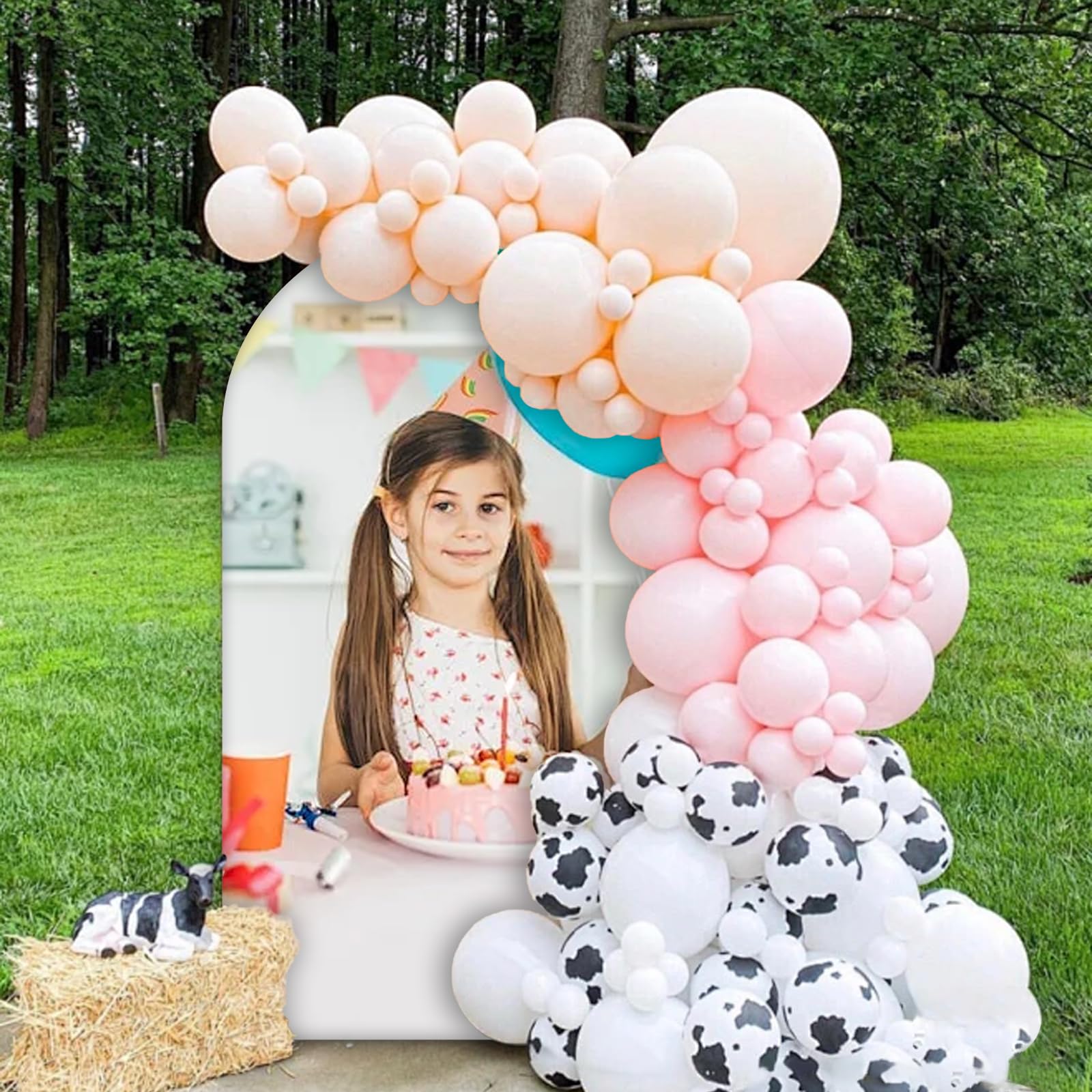 Custom Arch Cover Graduation Personalized Arch Backdrop Cover with Photo Text Great Decoration Arch Cloth Cover for Ceremony Party Anniversary (