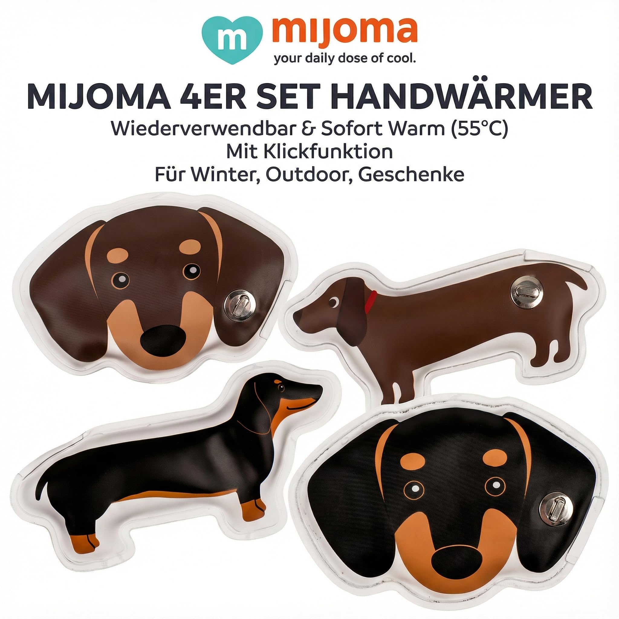 MIJOMA Mijoma Reusable Hand Warmer - Scaldamani Riutilizzabile Unisex Adulto