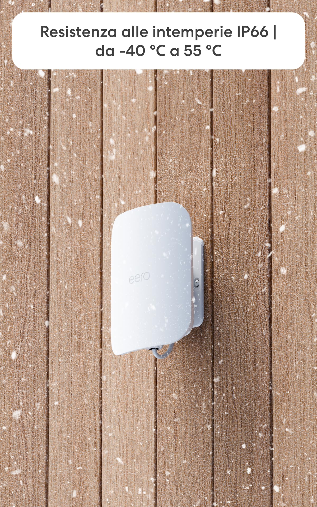 Router wi-fi mesh dual-band Amazon eero Outdoor 7 (ultimo modello) - Certificazione IP66, copertura fino a 1.390 m² all’aperto, con adattatore PoE+ da 30 W - Confezione da 1