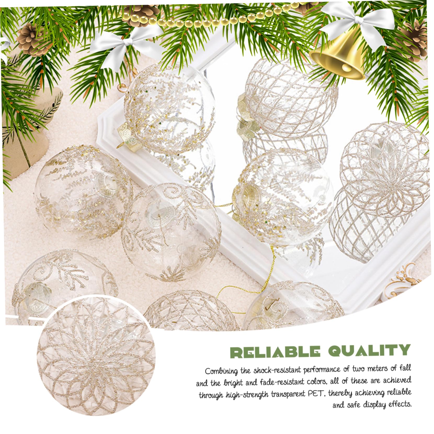 24-delige Kerstset Prachtige Decoratieve Ornamenten Gouden Thema