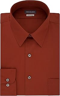 Van Heusen Men's Dress Shirt Regular Fit Poplin Solid