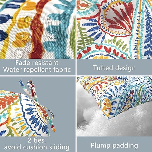 Miniatura 3 de LVTXIII Cojín de asiento de mimbre en forma de U para patio, juego de 2 cojines decorativos para sillas de jardín, hogar, oficina, muebles, adorno,