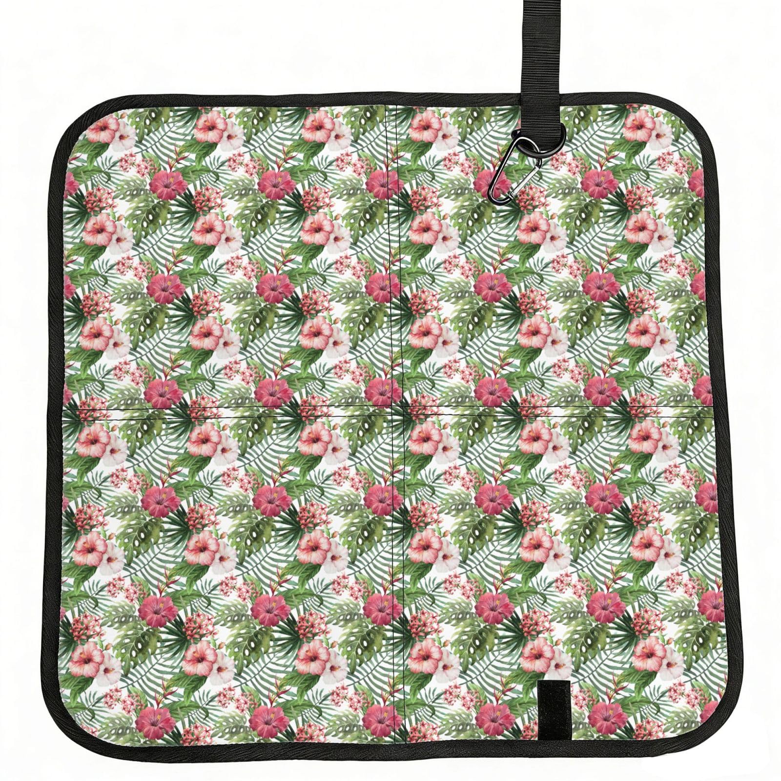 ERCgad Tropical Leaves Print Foldable Seat Cushion Portable Chair Pad Lightweight Travel Outdoor Office Home