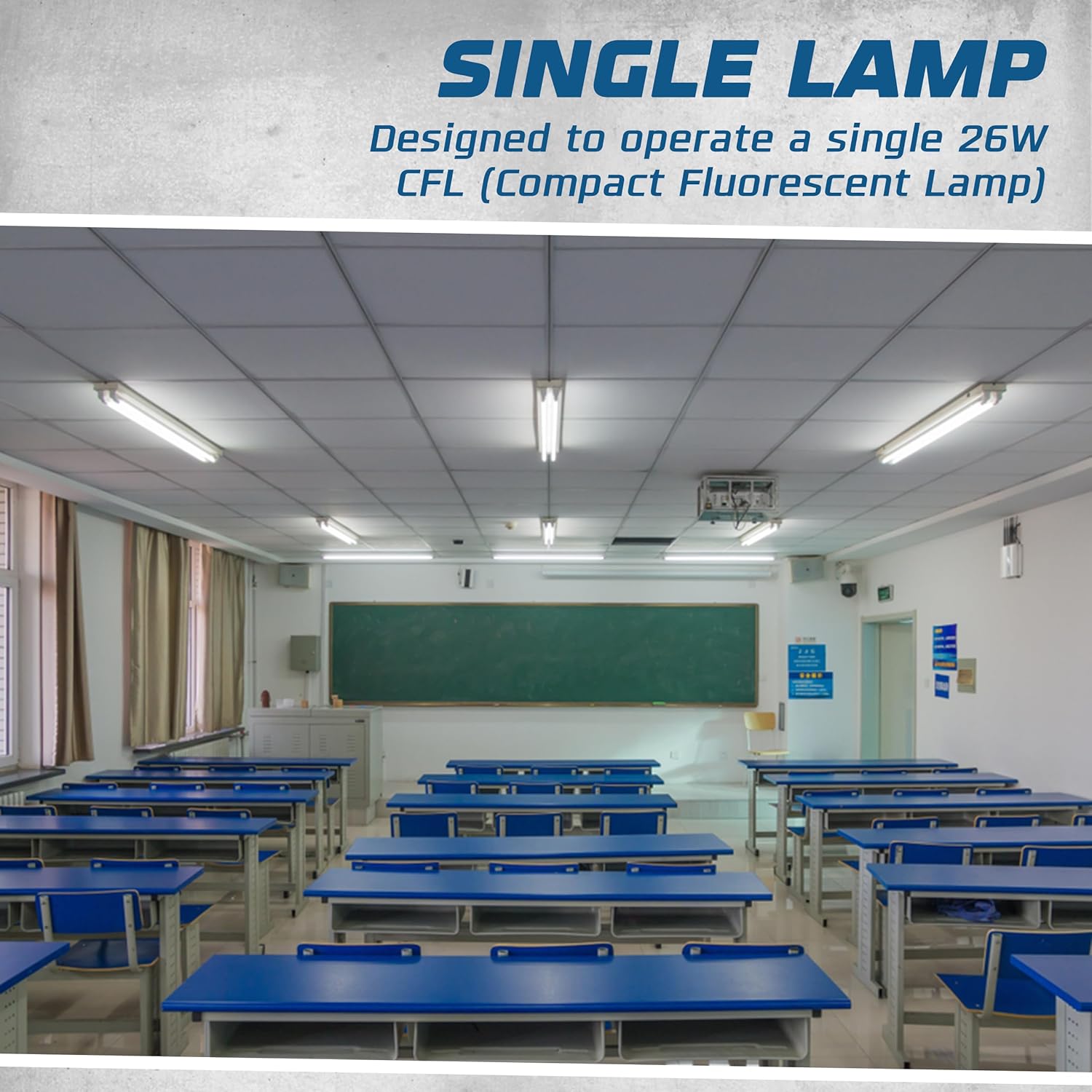 OHLECTRIC (2 Pack) Replacement for Keystone KTEB-126-1-TP CFL Electronic Fluorescent Ballast | 120V Input with Rapid Start Operation - Thermally Protected | RoHS & cULus Certified