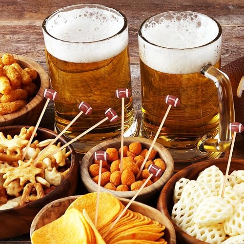 Miniatura 5 de FoldTier Púas de fútbol, palillos de dientes de cóctel, palillos de dientes de frutas, fútbol, baloncesto, béisbol, fútbol, púas de dientes de