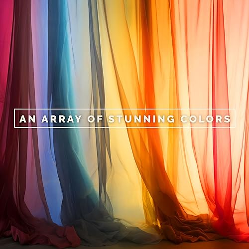 Miniatura 7 de WPM elegante cenefa tipo bufanda blanca transparente de 216pulgadas de largo