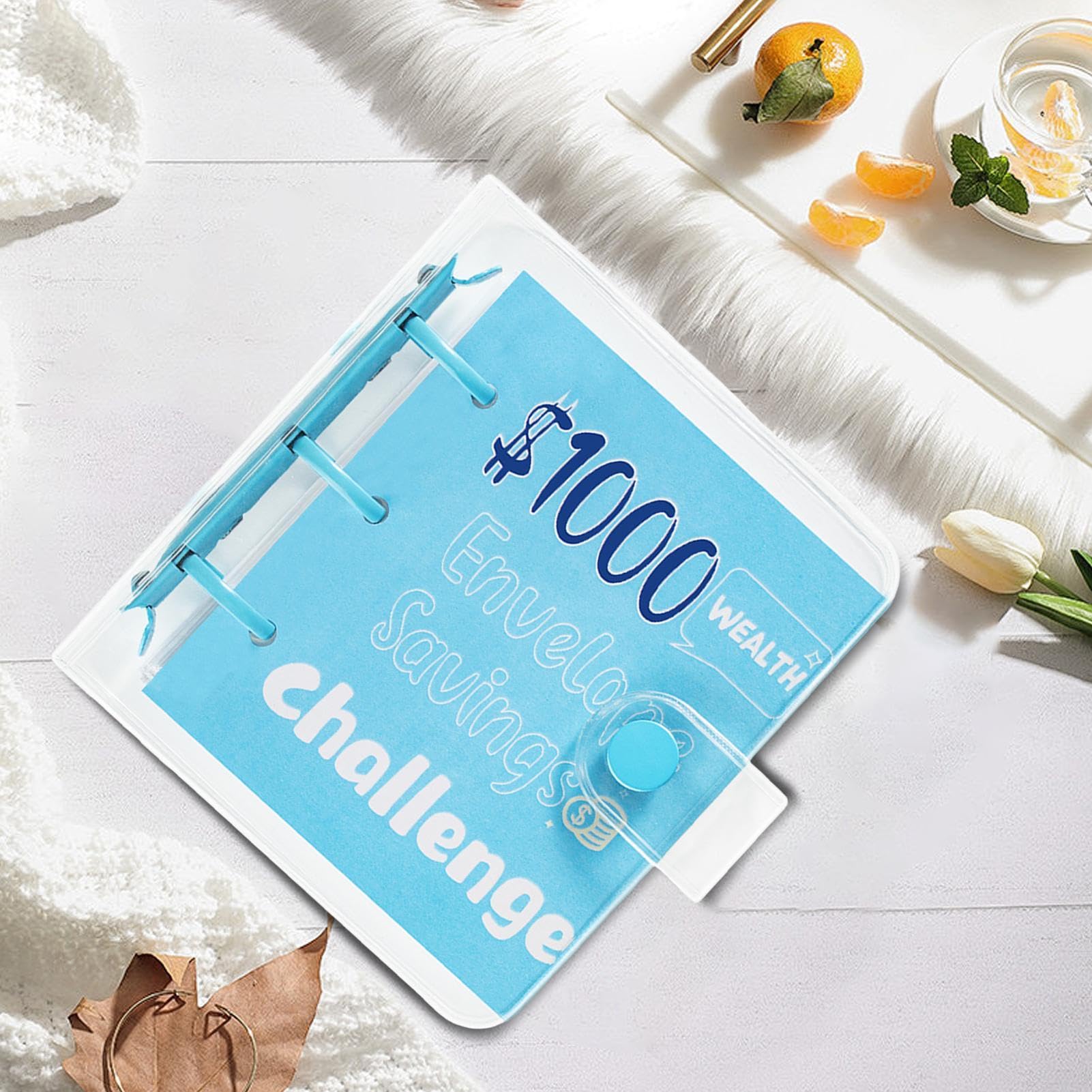 Saving Challenge Book Binder 25 Envelope Portable Family