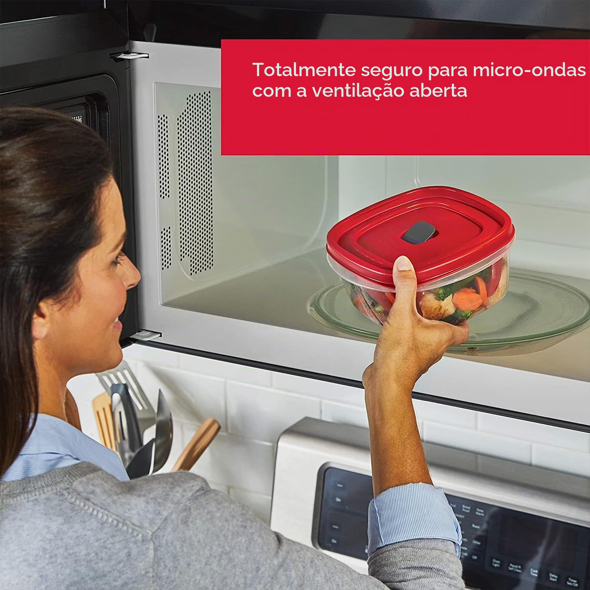 Rubbermaid 42 recipientes de armazenamento de alimentos com tampas