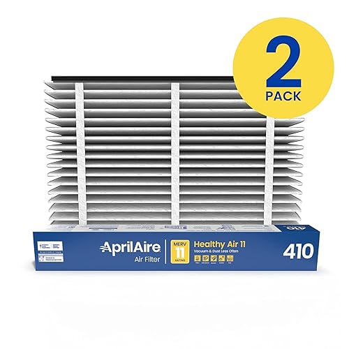 Miniatura 2 de AprilAire 410 Replacement Filter for AprilAire Whole House Air Purifiers - MERV 11, Clean Air & Dust, 16x25x4 Air Filter (Pack of 2)