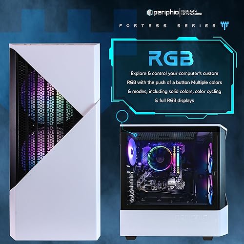 Miniatura 3 de Periphio Castle - PC para juegos preconstruida  AMD Ryzen 7 5700G 46GHz Turbo  Radeon Vega 8 iGPU 4GB  Almacenamiento SSD M2 NVMe de 1TB  RAM DDR4