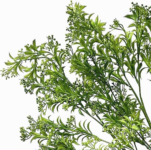 Vista 145 de Decoración de plantas artificiales de diente de león, flores de plástico falsas, arbustos, hierba para interiores y exteriores, hogar, jardín, boda