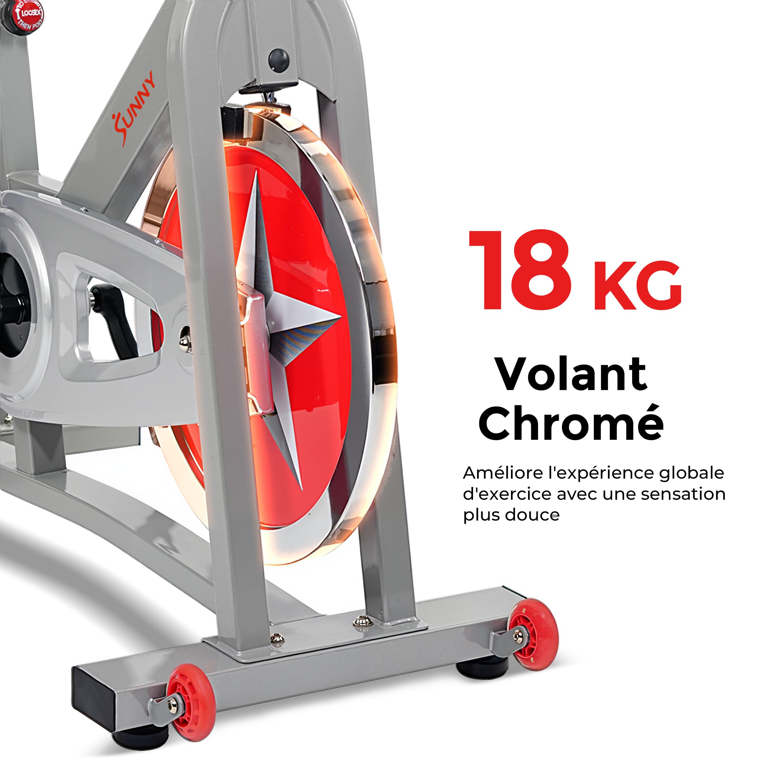 Sunny Health & Fitness Vélo d'Appartement Pro pour Cyclisme Indoor Intensif