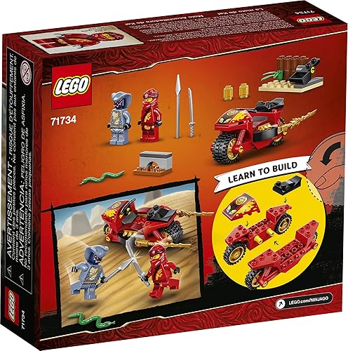 Miniatura 4 de LEGO NINJAGO Legacy Kai's Blade Cycle 71734 Ninja - Juego de construcción de motocicleta, con Ninjago Kai y una serpiente; nuevo 2021 (54 piezas)