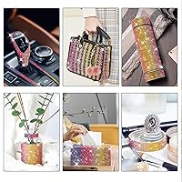 Vista 7 de 3 rollos de 6 m de cinta autoadhesiva con diamantes de imitación de cristal, cintas adhesivas de diamantes de imitación con diamantes de 2 mm