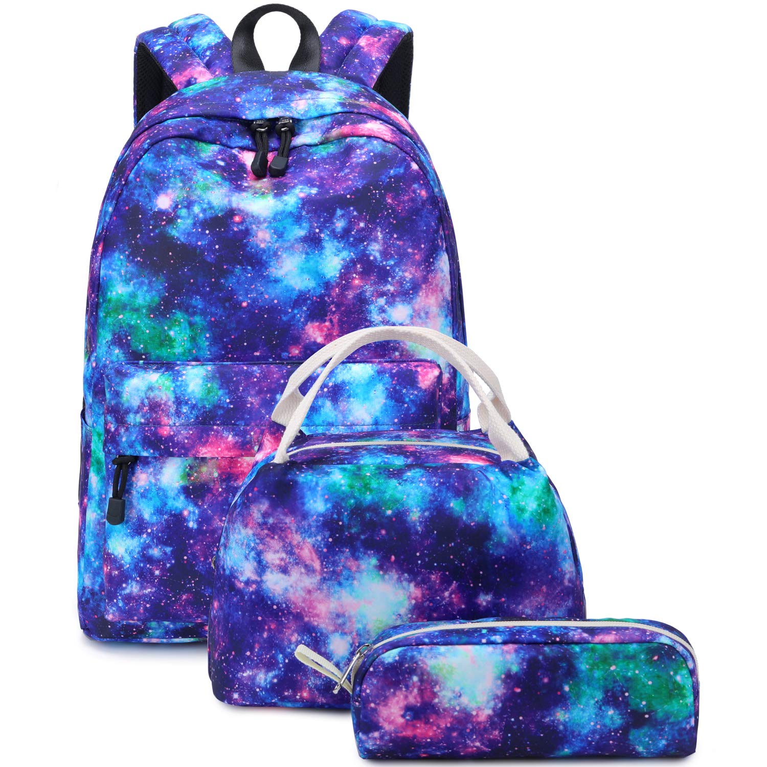 abshooLightweight Water Resistant Backpacks for Teen Girls School Backpack with Lunch Bag