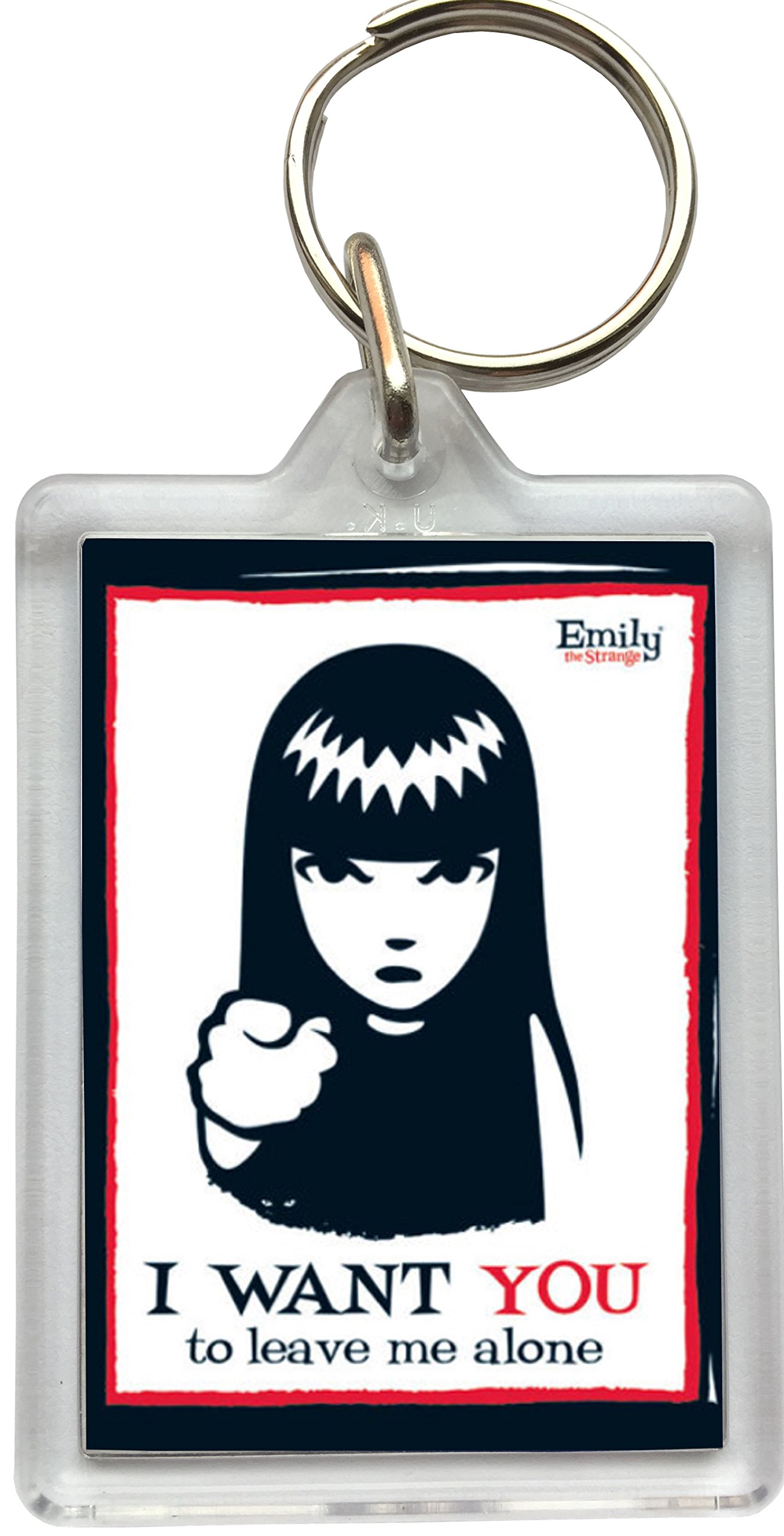 Super Universe Emily the Strange - Leave Me Alone Keyring 4.2 x 6.2cm